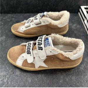 Golden Goose Tobacco Suede Shearling Sneaker
